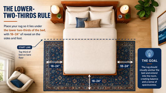 Bedroom Rug Placement: Under the Bed, Nightstands & More
