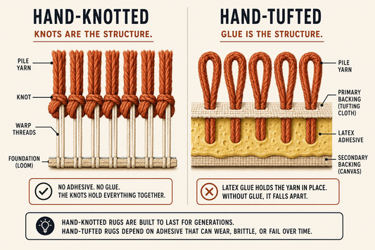 Hand-Knotted vs Hand-Tufted Rugs: Why It Matters