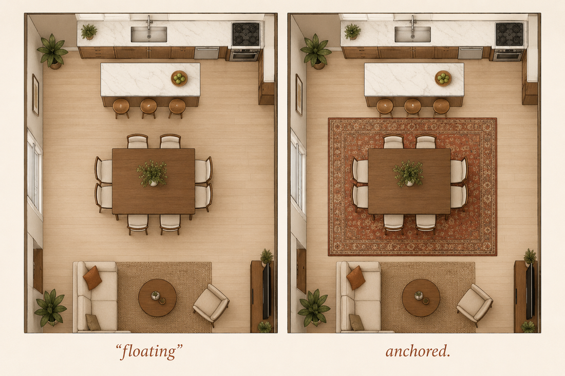 Should You Put a Rug Under a Dining Table?