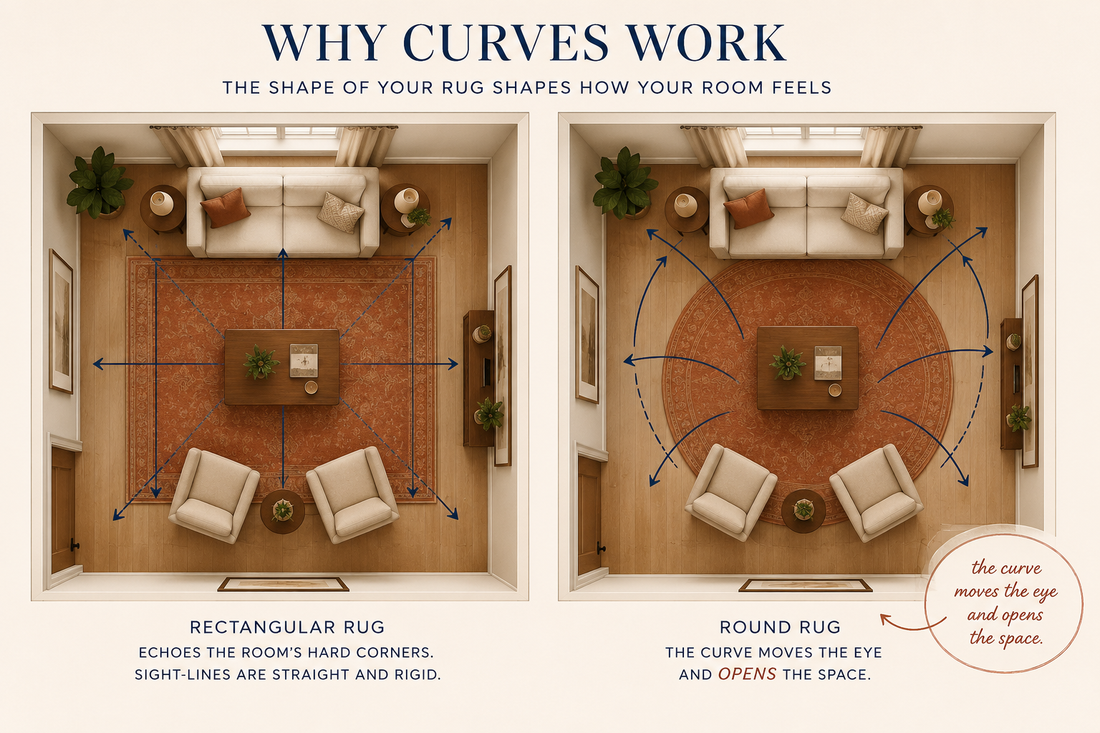 Round & Oval Rugs: Oval Rugs: When Curved Shapes Work Best