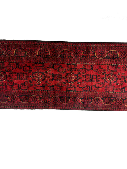 Khal Mammadi runner, repeating tribal medallion detail in black and ivory