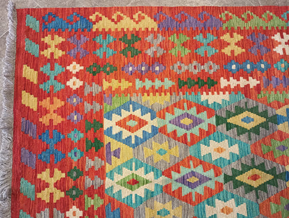 Double-sided Kilim, alternate face pattern detail