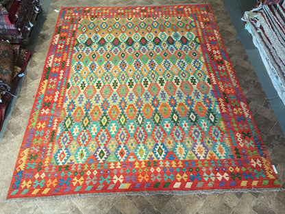 Double-sided Kilim, end-finish and selvedge detail