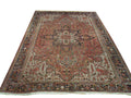10 x 12.6 hand-knotted Heriz-style wool rug, top view