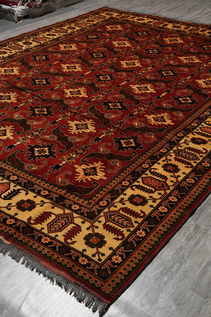 Afghan Shirvan-Kargahi Kazak rug, edge and selvedge detail