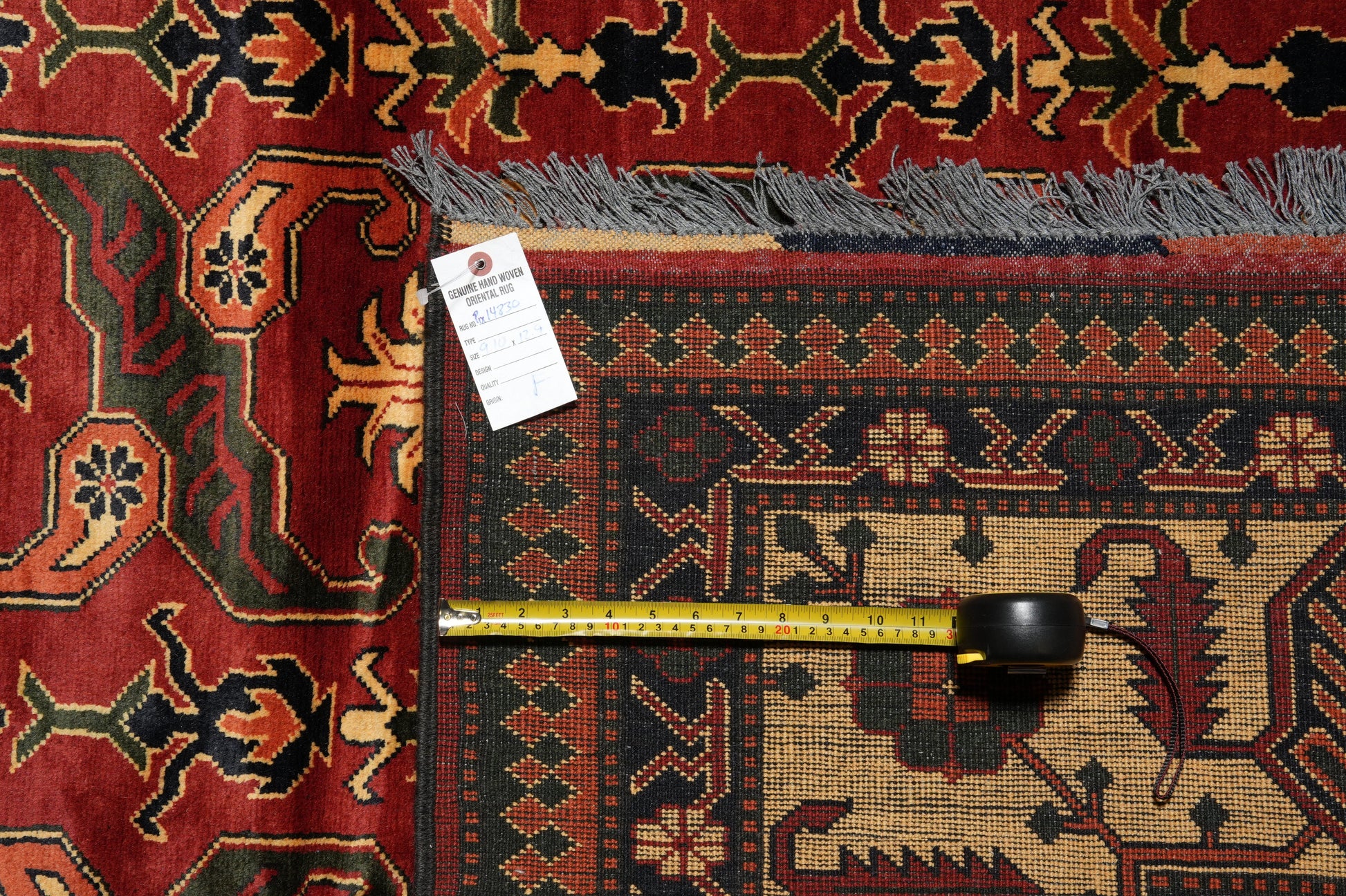 Afghan Shirvan-Kargahi Kazak rug, wide alternate-angle full layout