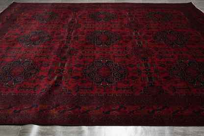 Afghan Khal Mammadi oversize rug, repeating motif detail