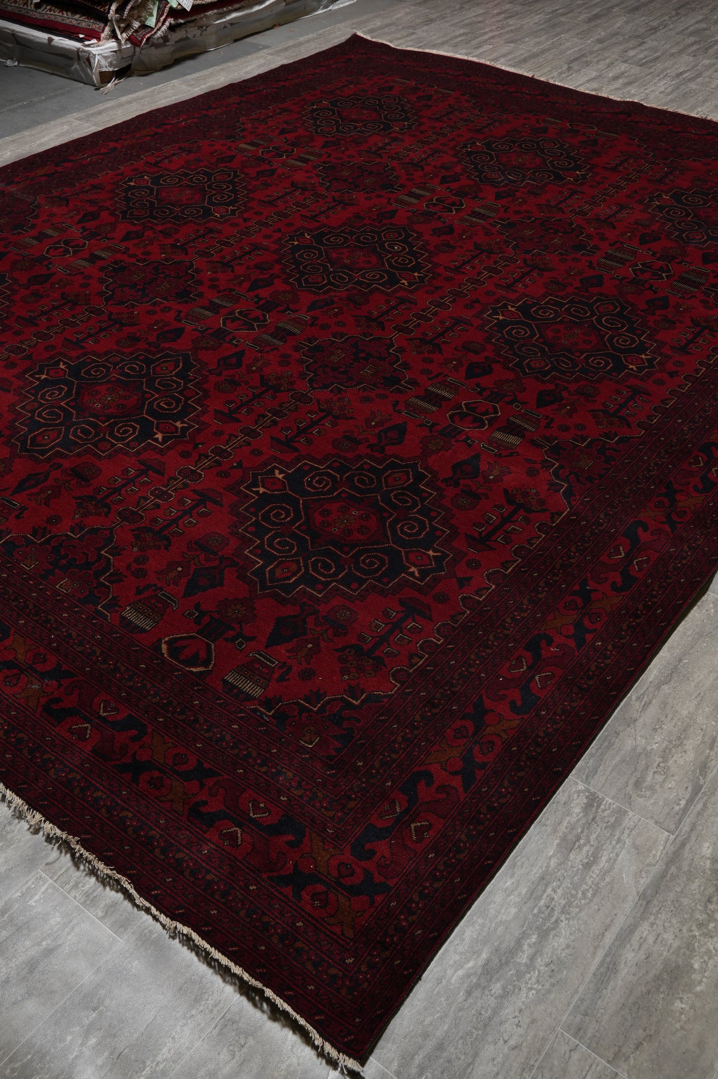 Afghan Khal Mammadi oversize rug, pile texture showing dense Afghan wool