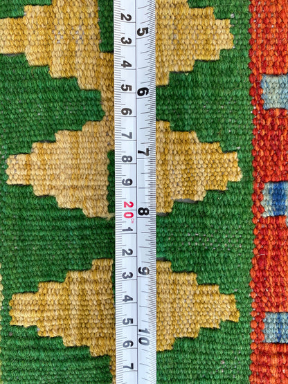 Tribal Kilim, end-finish and selvedge close-up