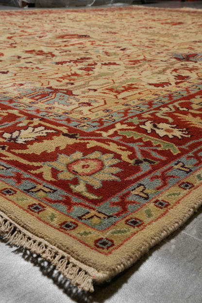 Ziegler rug, mid-field motif close-up