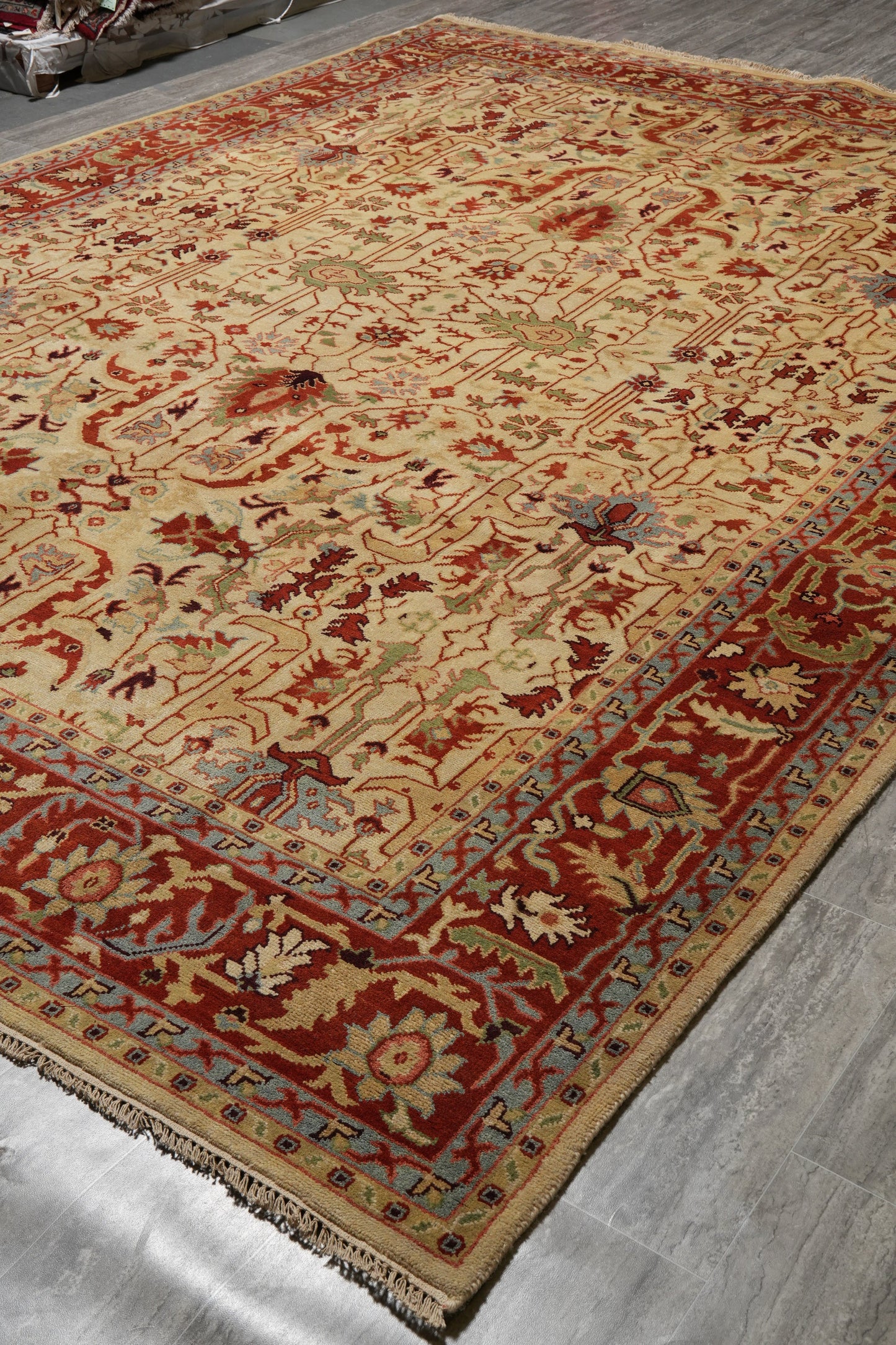 Ziegler rug, third floral detail close-up