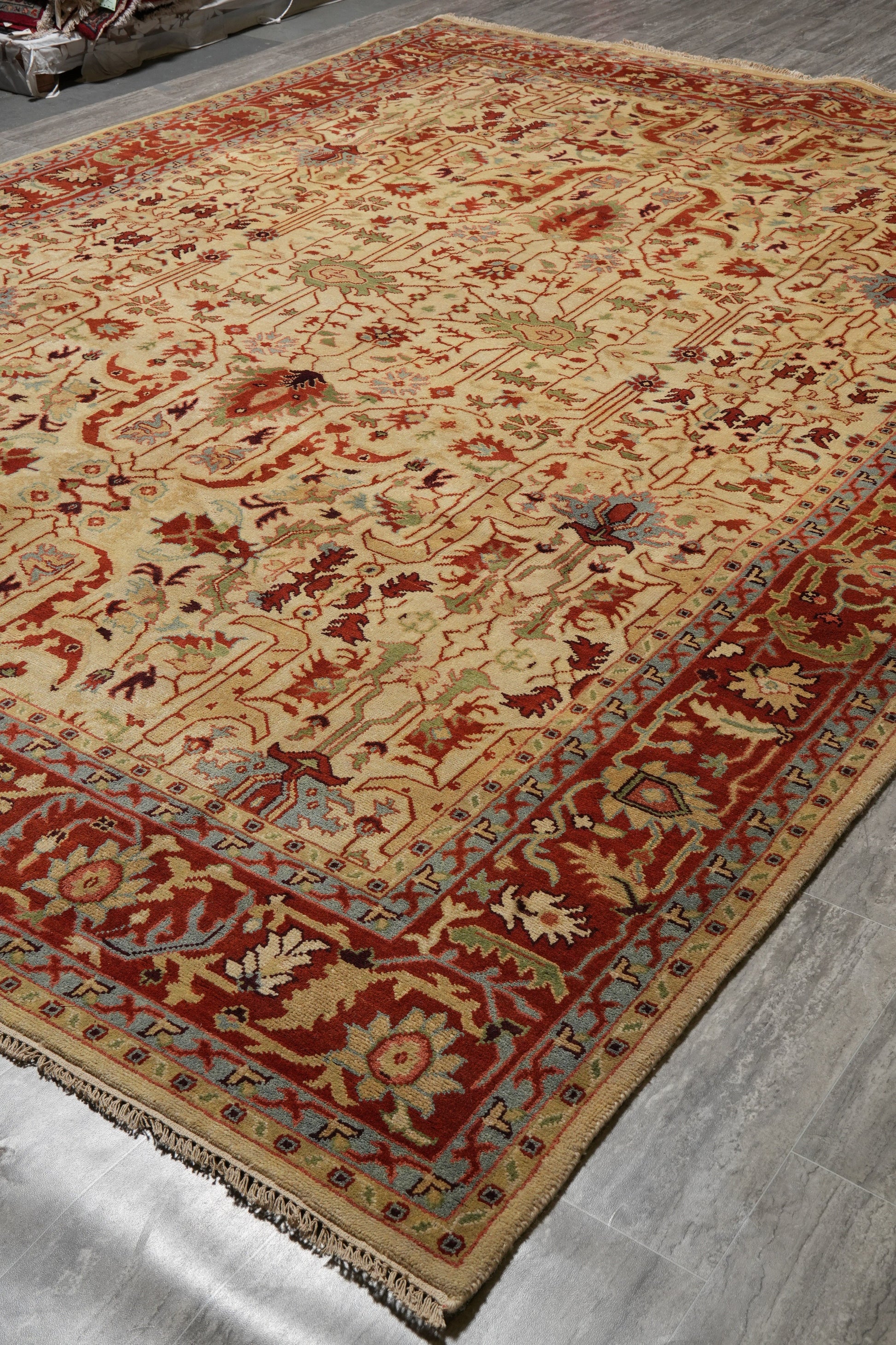 Ziegler rug, third floral detail close-up