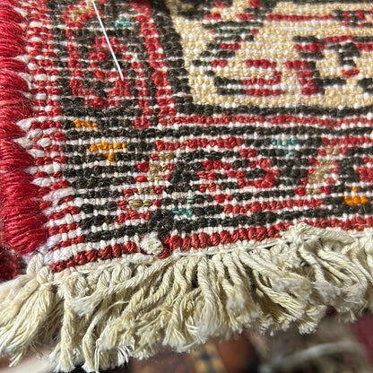 Hamadan-style multi runner, pile texture showing wool depth