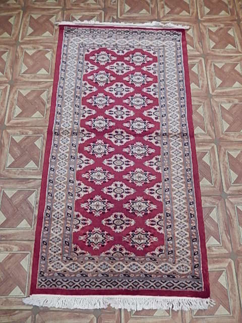 Jaldar Bokhara small rug, fine gul medallion close-up