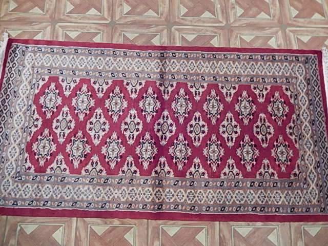 Jaldar Bokhara small rug, corner motif with traditional gul