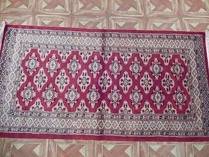 Jaldar Bokhara small rug, corner motif with traditional gul