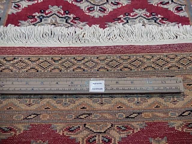 Jaldar Bokhara small rug, pile texture showing fine Turkmen knots