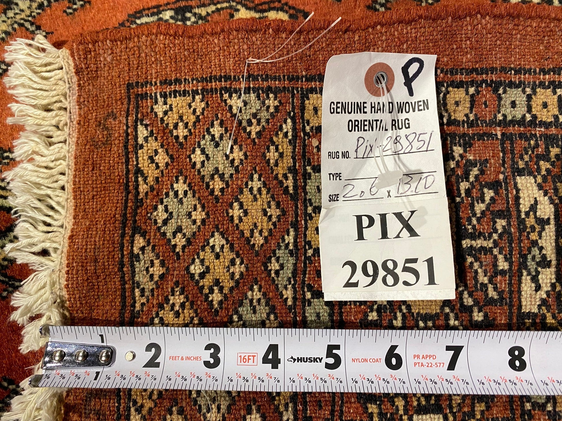 Bokhara long runner, alternate angle showing full length