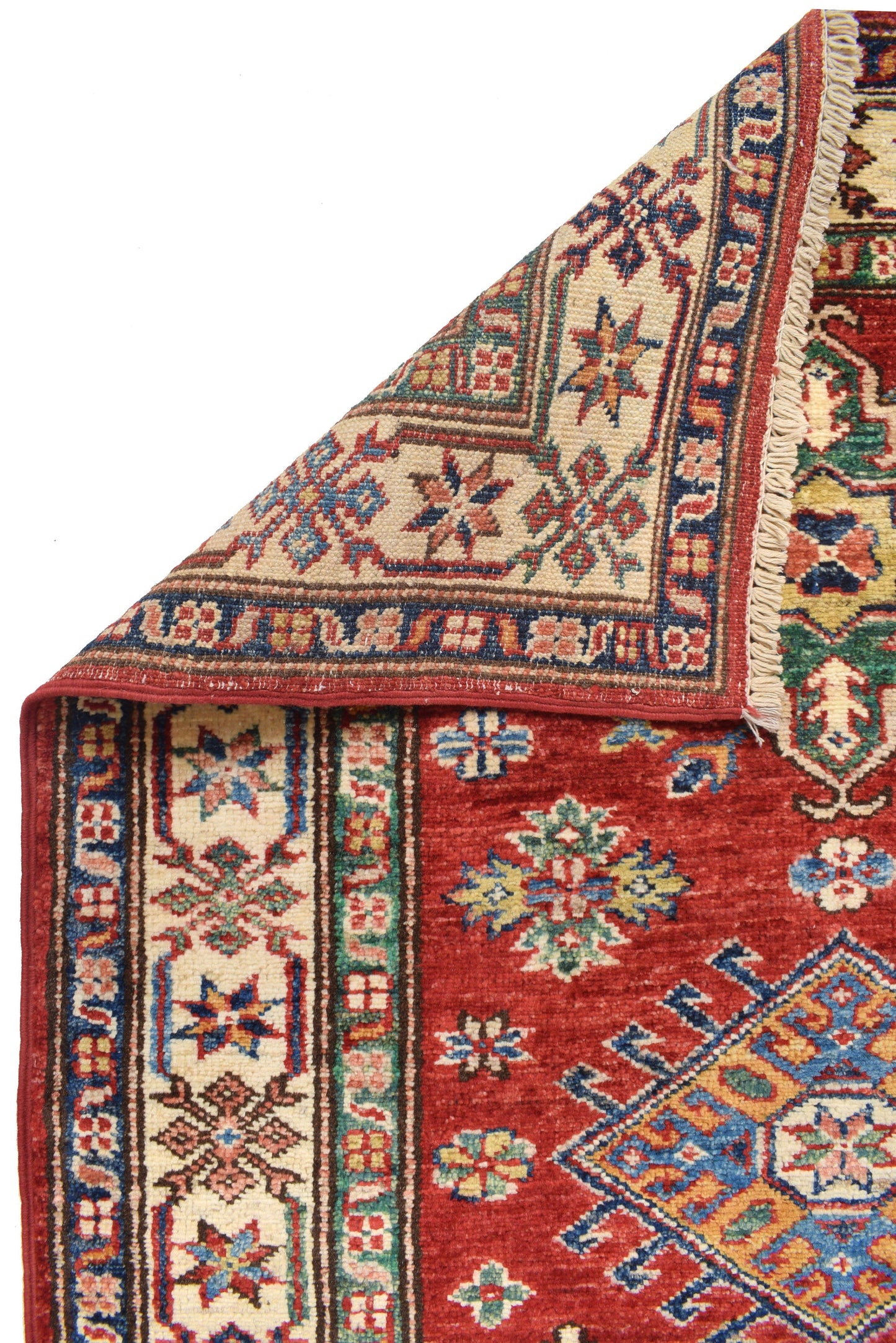 Super Kazak runner, mid-length pattern showing color progression
