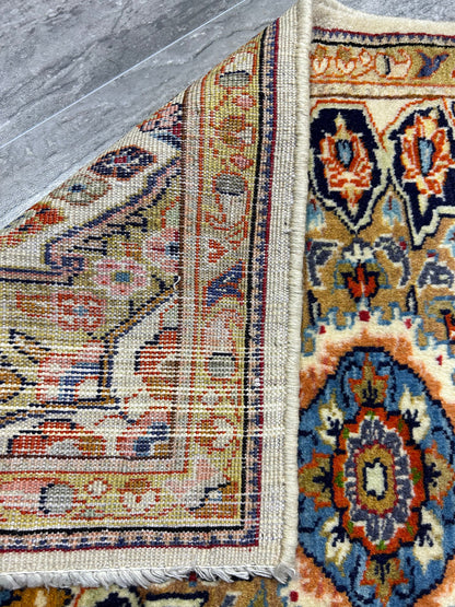 2 x 3 hand-knotted hamadan-style wool rug, alternate angle 2