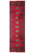 2 x 6.1 hand-knotted bokhara wool rug, top view