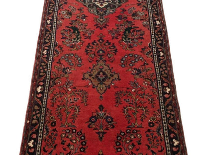 Hamadan-style long runner, mid-length pattern showing repeating motifs