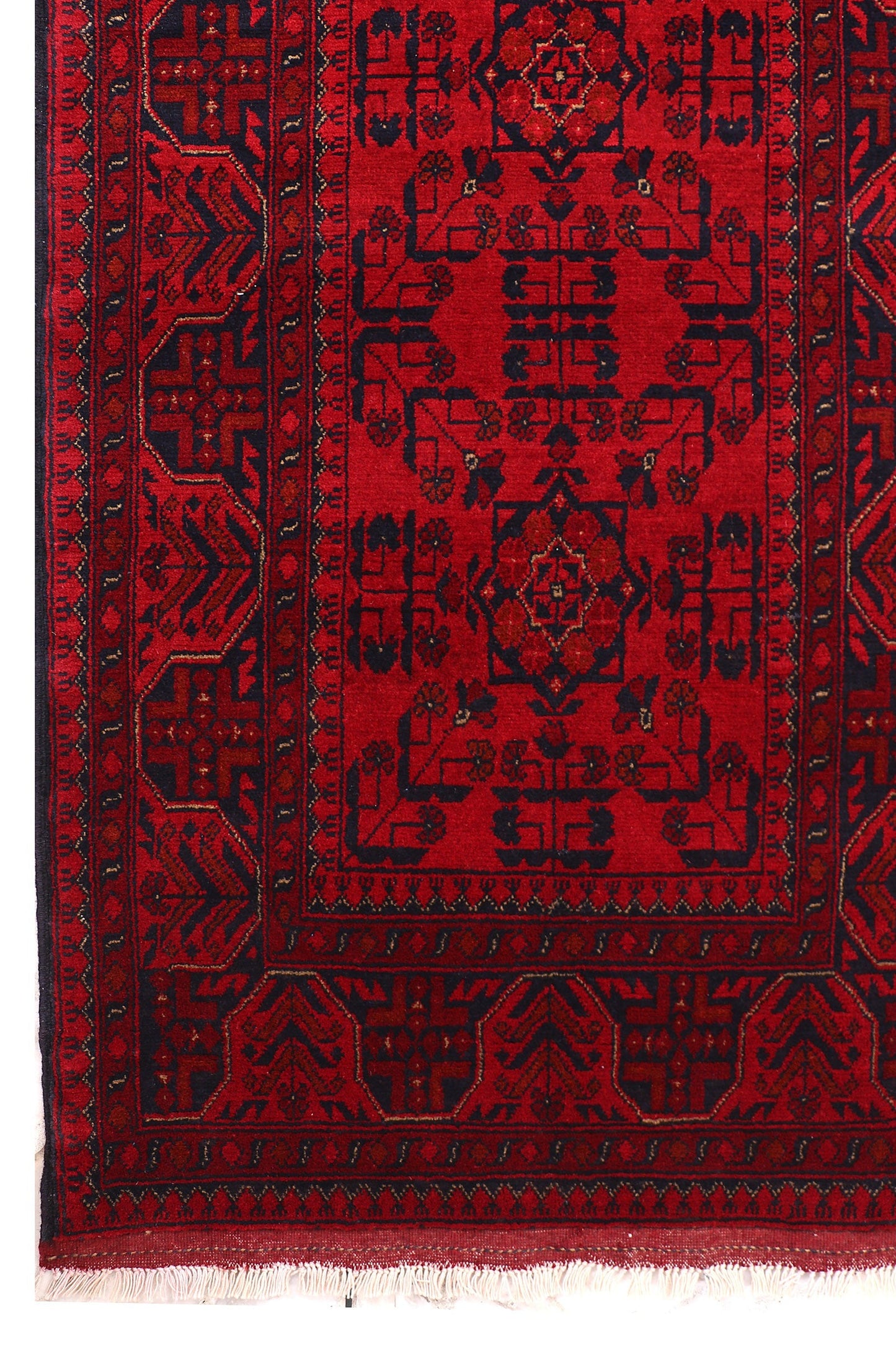 Khal Mohammadi runner, mid-length pattern close-up showing tribal motifs