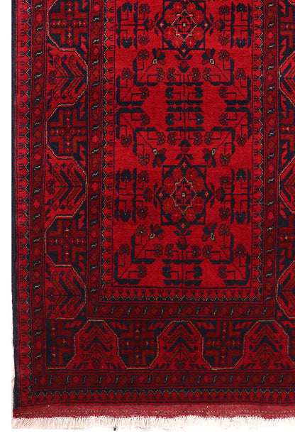 Khal Mohammadi runner, mid-length pattern close-up showing tribal motifs