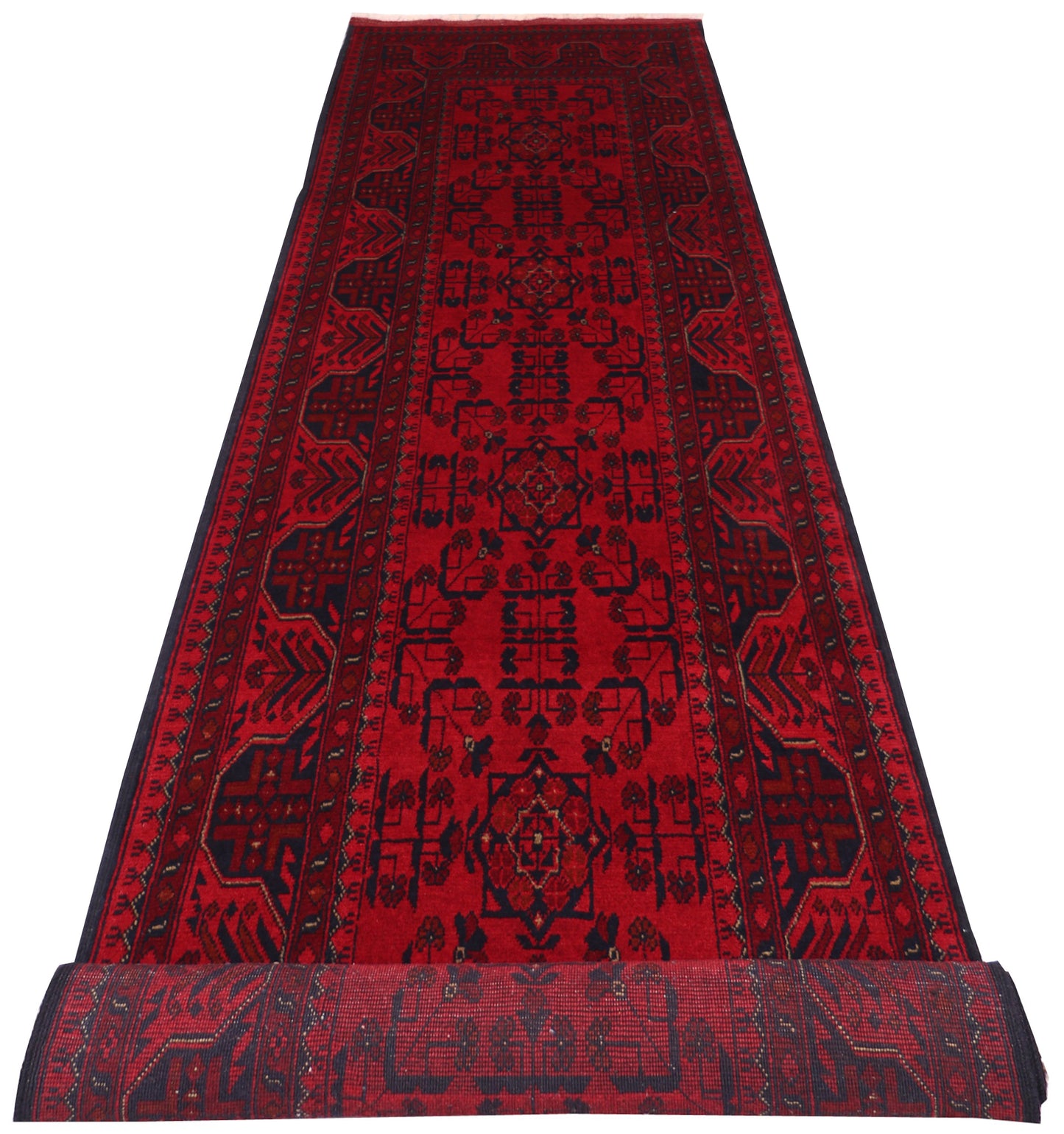 Khal Mohammadi runner, end-finish and fringe close-up