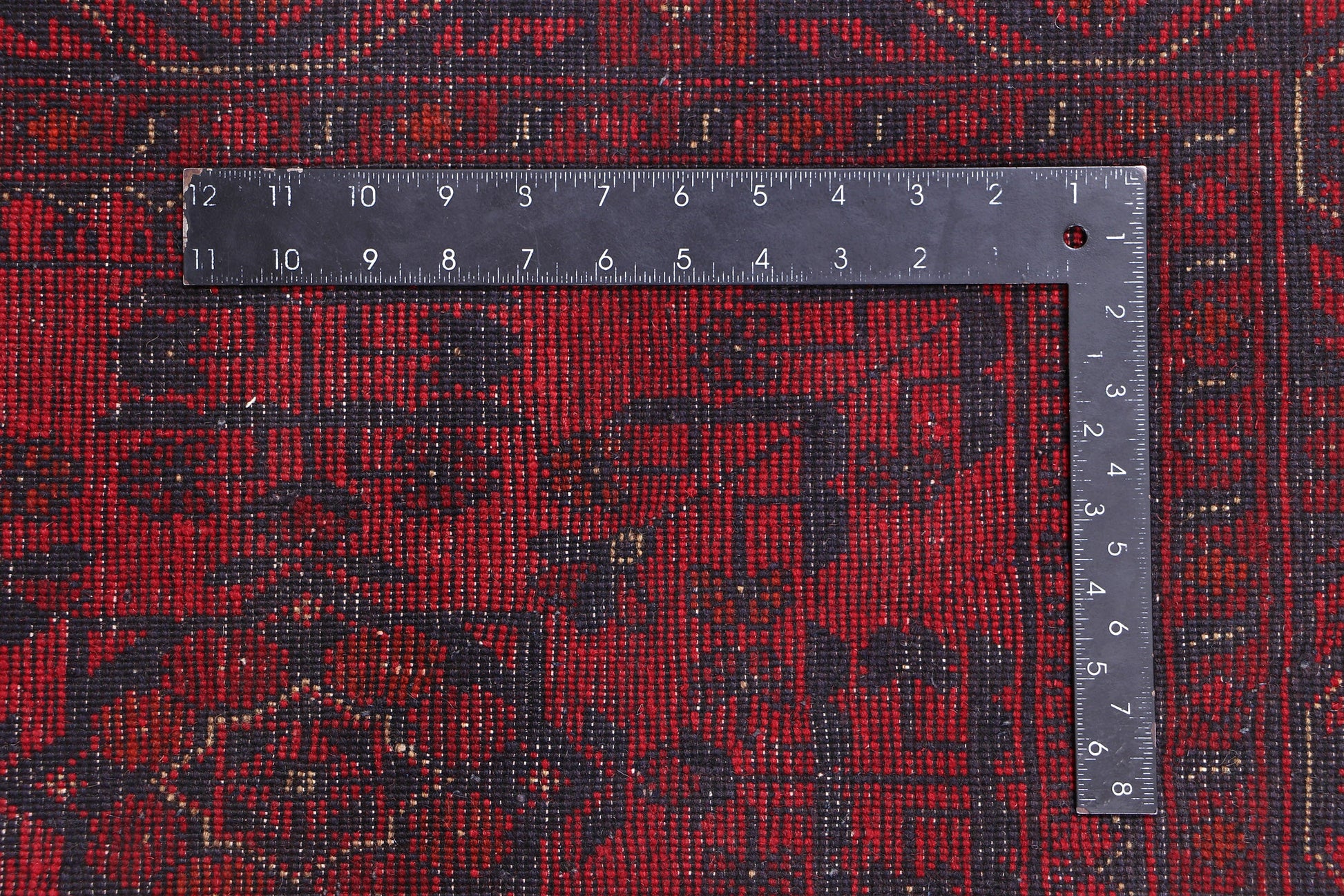 Khal Mohammadi runner, pile texture detail showing dense Afghan wool