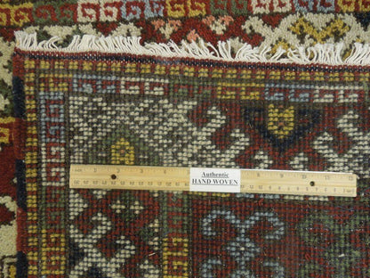 3 x 5 hand-knotted kazak wool rug, alternate angle 2