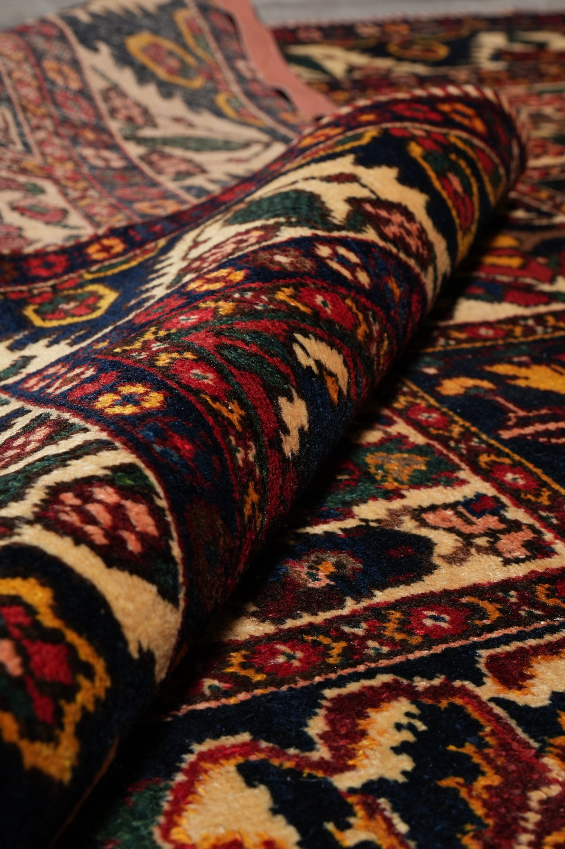 Bakhtiar-pattern garden runner, fourth panel motif detail