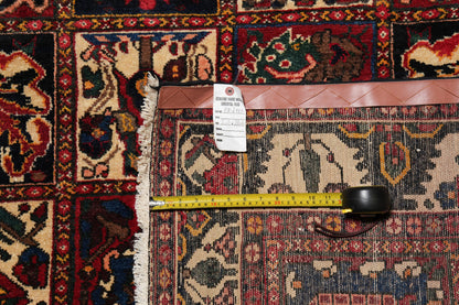 Bakhtiar-pattern garden runner, alternate angle showing full length