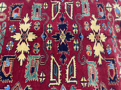 Afghan Kazak small rug, pile texture showing Afghan wool depth