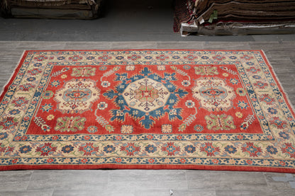 Afghan Kazak rug, secondary tribal motif detail