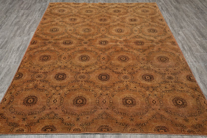 Transitional Chobi rug, border pattern close-up