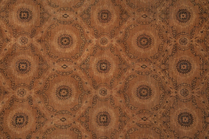 Transitional Chobi rug, corner motif with relaxed pattern density