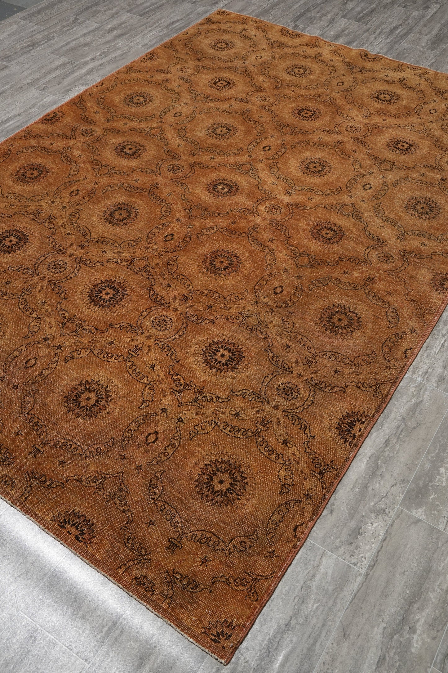 Transitional Chobi rug, pile texture showing dense wool