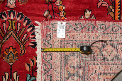 Vintage traditional floral rug, wide alternate-angle full layout
