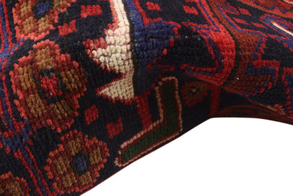 Tribal Heriz-style rug, alternate angle showing full layout