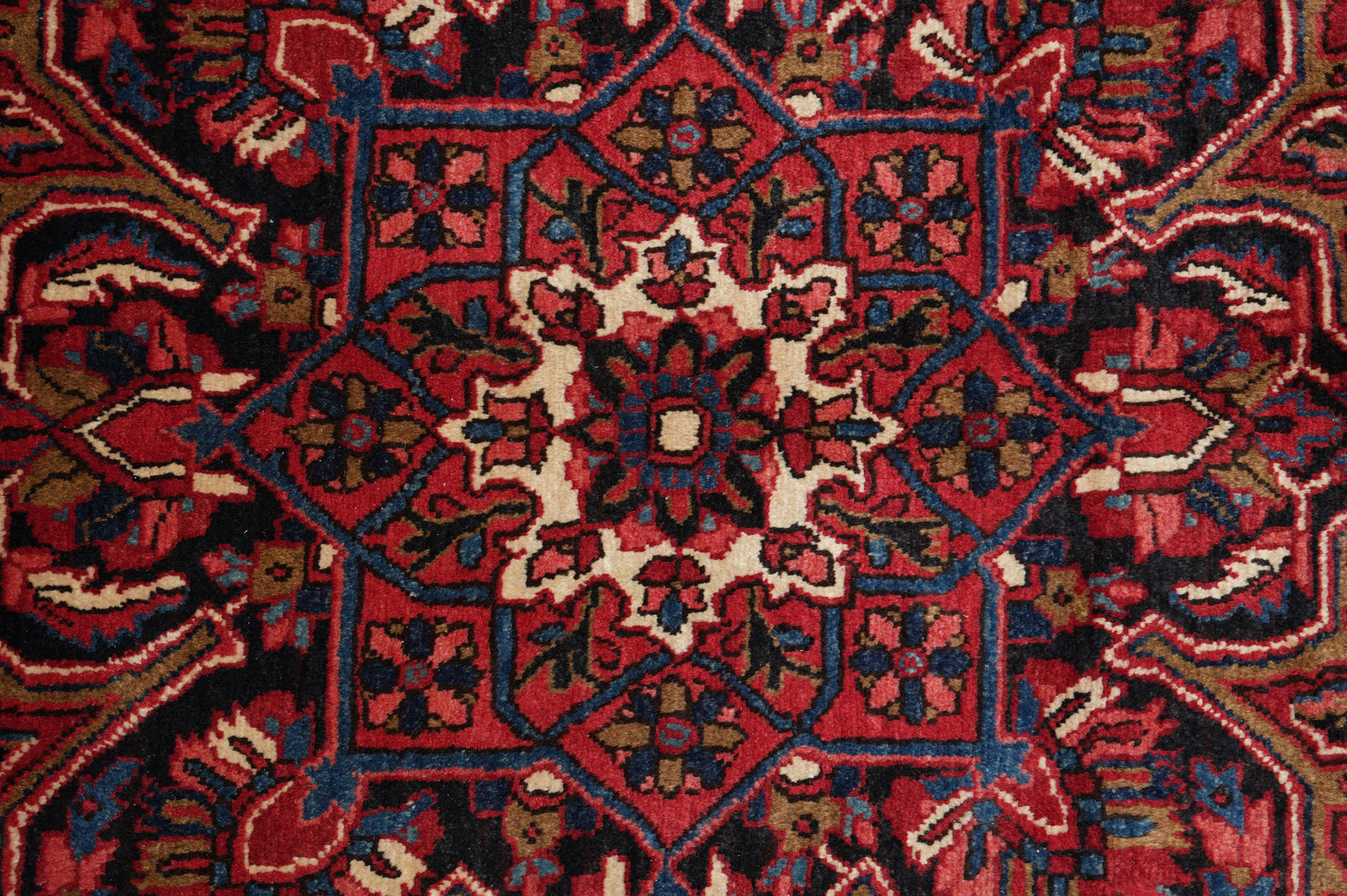 Sherabian-pattern rug, secondary floral motif detail in the field