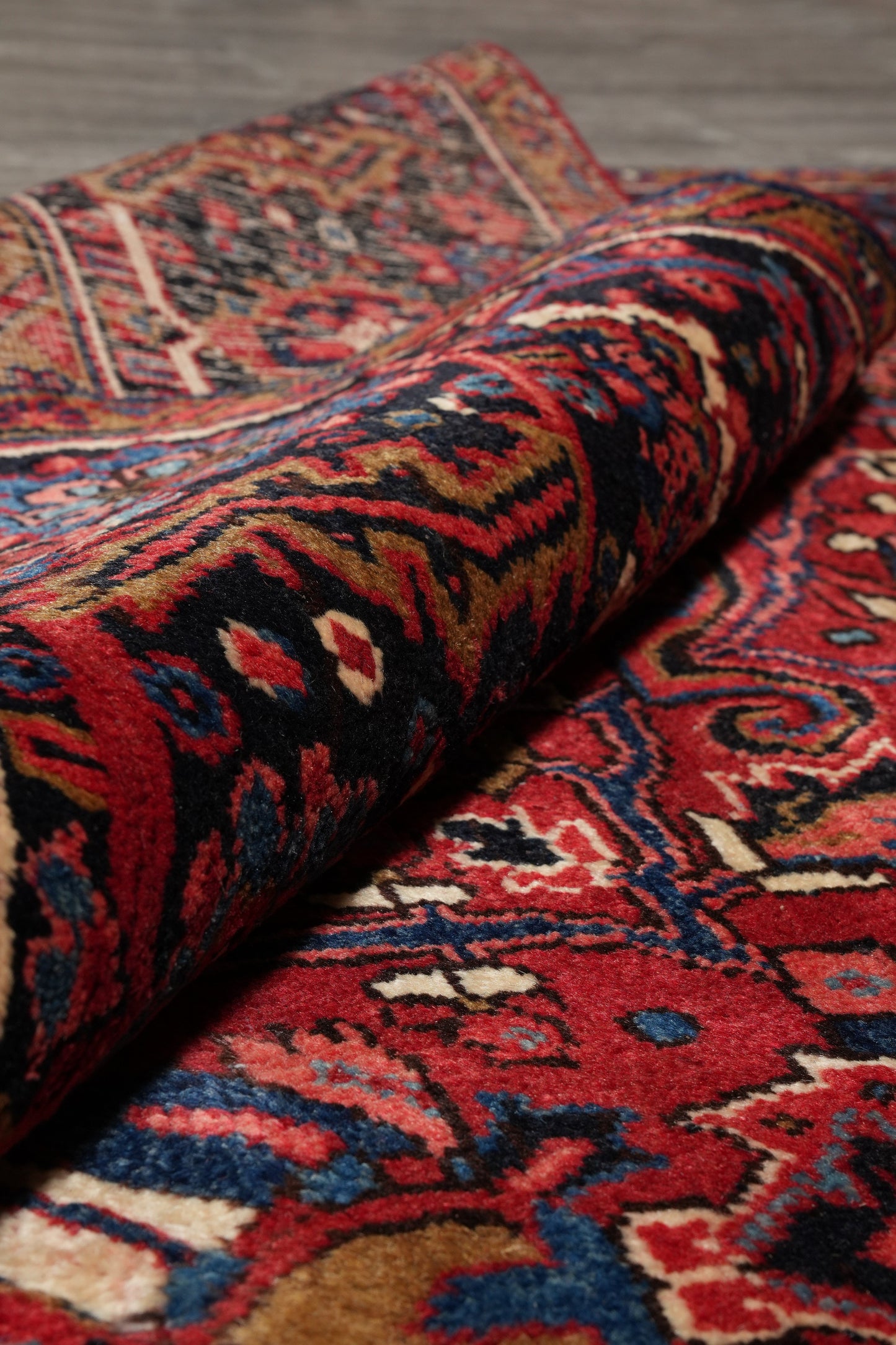 Sherabian-pattern rug, edge and selvedge detail