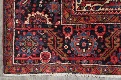 Sherabian-pattern rug, field detail showing red depth and ivory accents