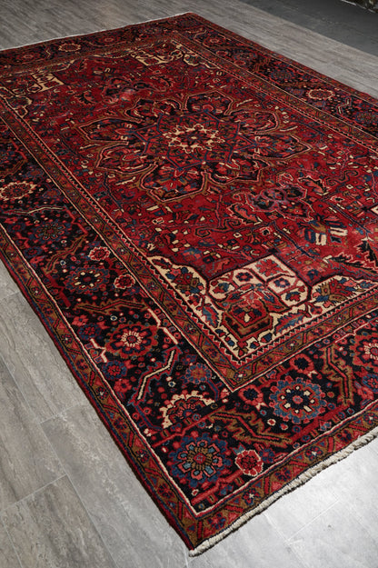 Sherabian-pattern rug, partial overhead view