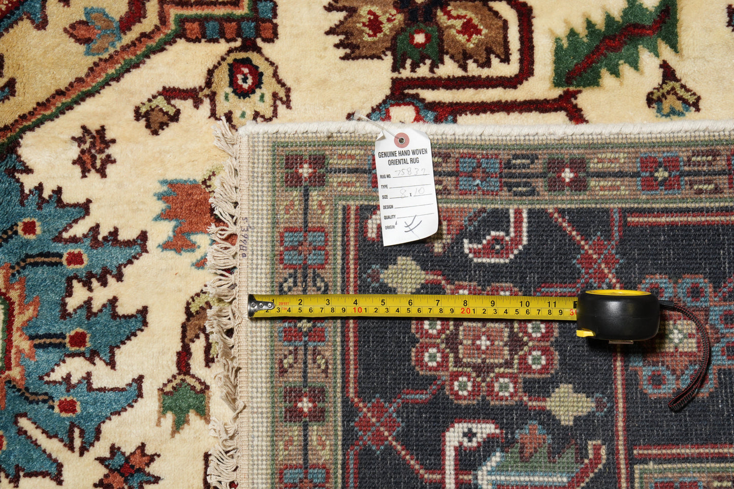 Heriz-Serapi-style rug, wide alternate-angle full layout