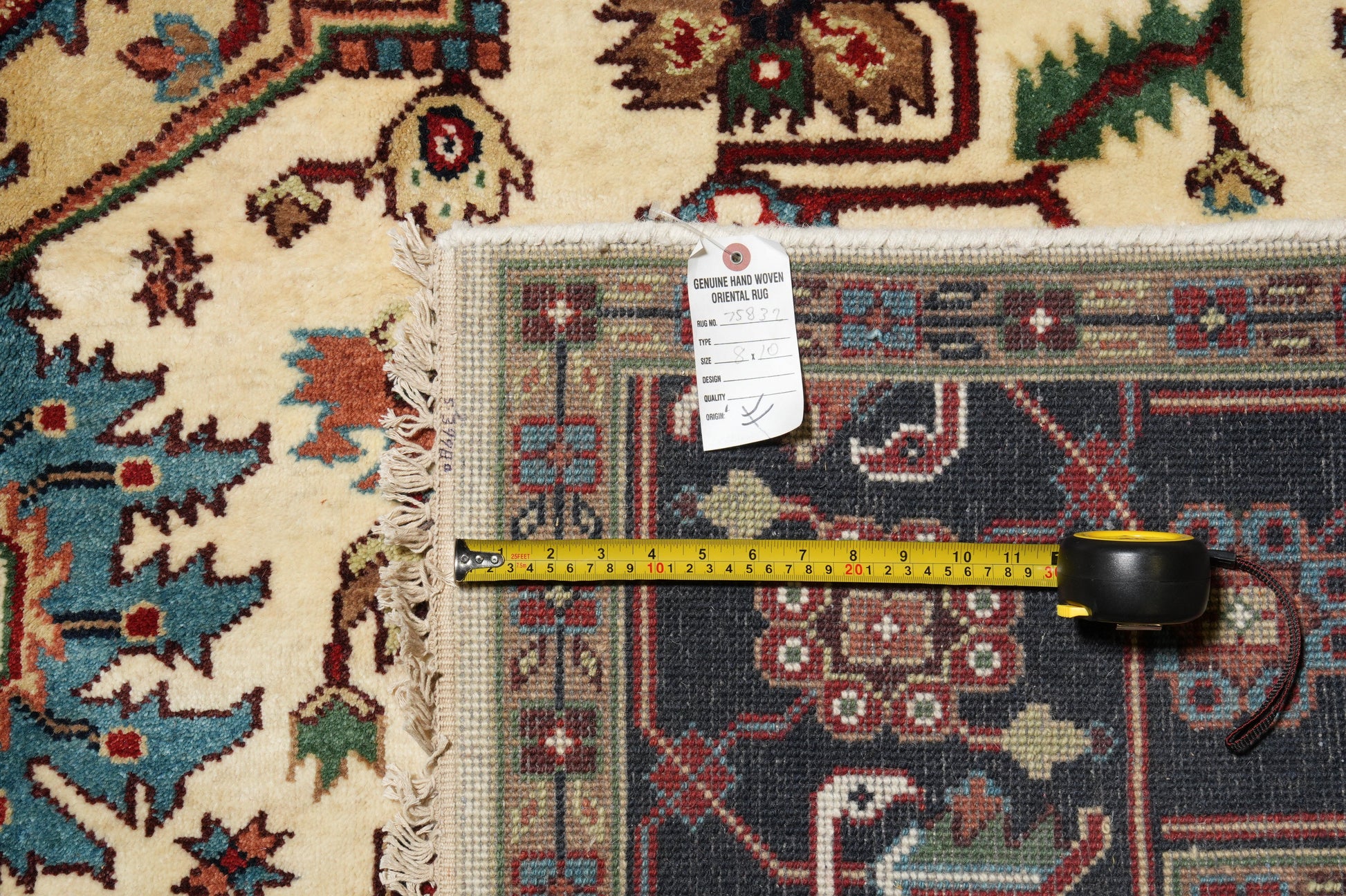 Heriz-Serapi-style rug, wide alternate-angle full layout