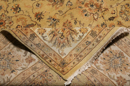 Jaipur gold rug, color balance close-up in afternoon light