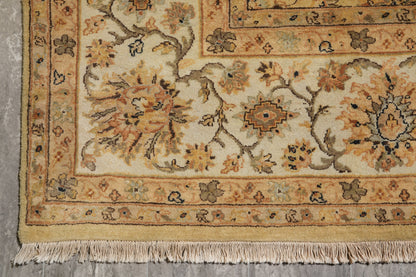 Jaipur gold rug, alternate corner with pattern continuity