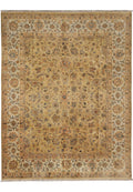 8 x 10 Jaipur hand-knotted wool rug in neutral gold, top view