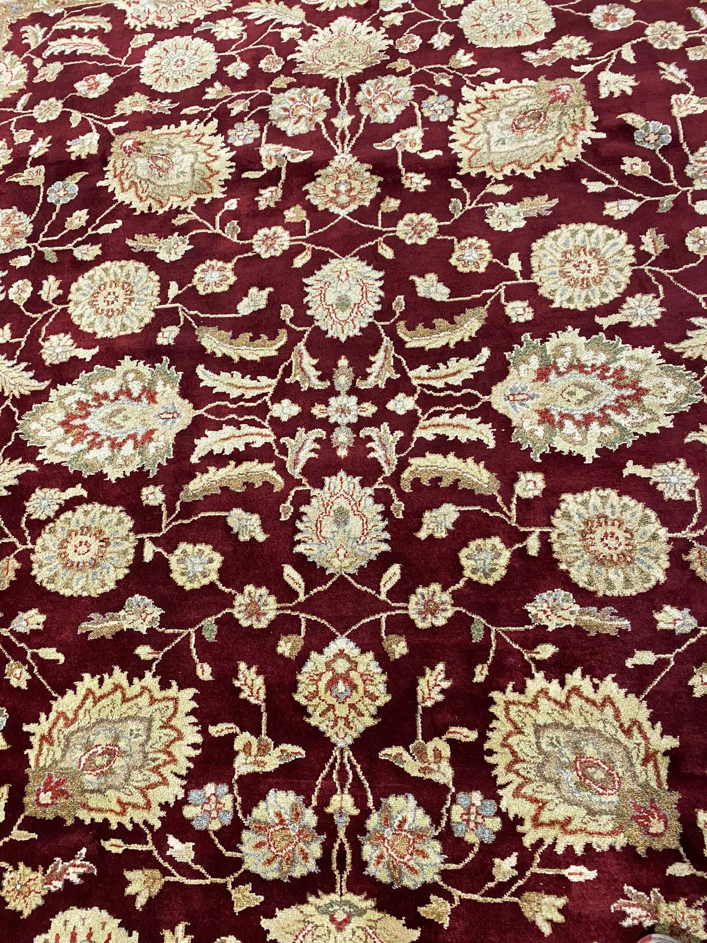 8 x 10 hand-knotted ziegler wool rug, full layout view